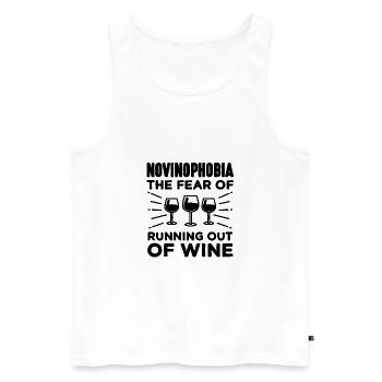 novinophobia - Men's Premium Organic Tank Top - white - Front - Michal (187cm)