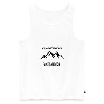 mir reichts ich geh skifahren black - Männer Premium Bio Tank Top - Weiß - Vorne - Michal (187cm)