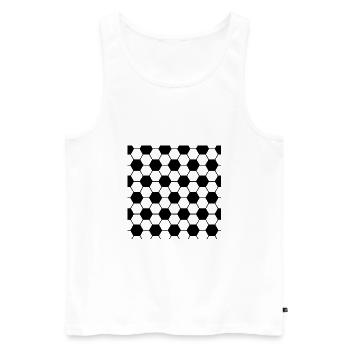 soccer pattern - Men's Premium Organic Tank Top - white - Front - AI Model Male 178 light (178cm)
