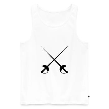 deux épées 1 - Débardeur bio Premium Homme - blanc - Devant - Michal (187cm)