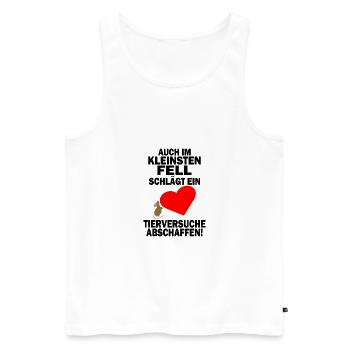 Tierversuche Abschaffen Tierschutz Umweltschutz - Männer Premium Bio Tank Top - Weiß - Vorne - Michal (187cm)