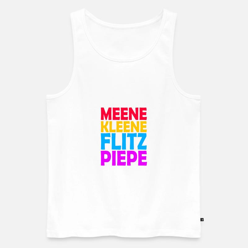 MEENE KLEENE FLITZPIEPE PRIDE - Männer Premium Bio Tank Top - Weiß