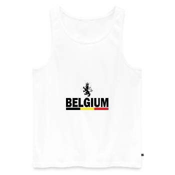 Belgium Belgium Brussel birthplace gift home - Men's Premium Organic Tank Top - white - Front - AI Model Male 178 light (178cm)