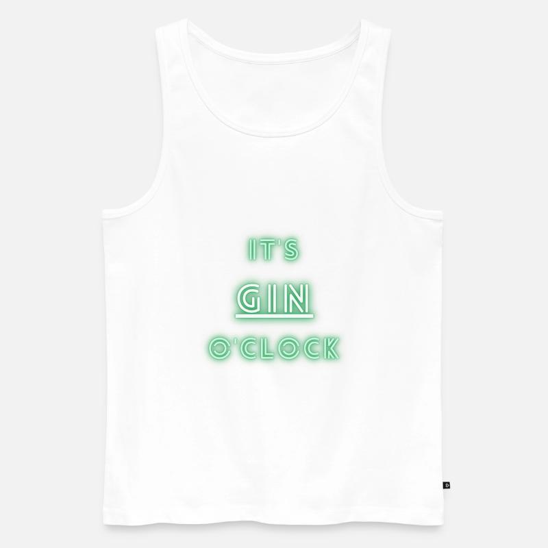 It's Gin o'clock | Gin - Männer Premium Bio Tank Top - Weiß