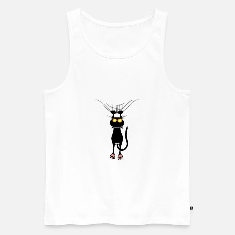 cat scratch - Men's Premium Organic Tank Top - white