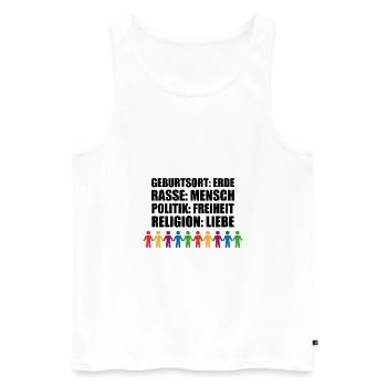 Geburtsort rasse politik religion Geschenk Flagge - Männer Premium Bio Tank Top - Weiß - Vorne - Michal (187cm)
