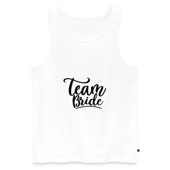 Team Bride - Men's Premium Organic Tank Top - white - Front - AI Model Male 178 light (178cm)