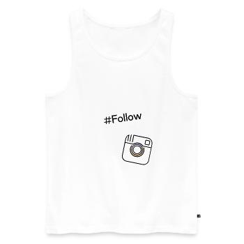 #Follow - Débardeur bio Premium Homme - blanc - Devant - Michal (187cm)