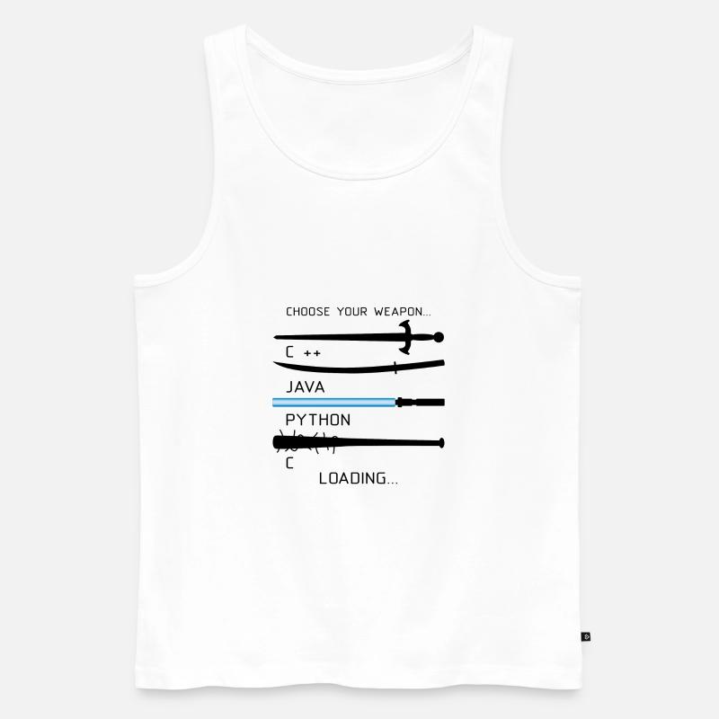 Coding Java Programmierer Beruf Geschenk - Männer Premium Bio Tank Top - Weiß
