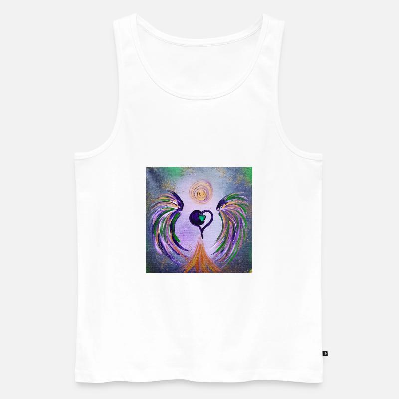 Herzengel Trau Dich - Männer Premium Bio Tank Top - Weiß