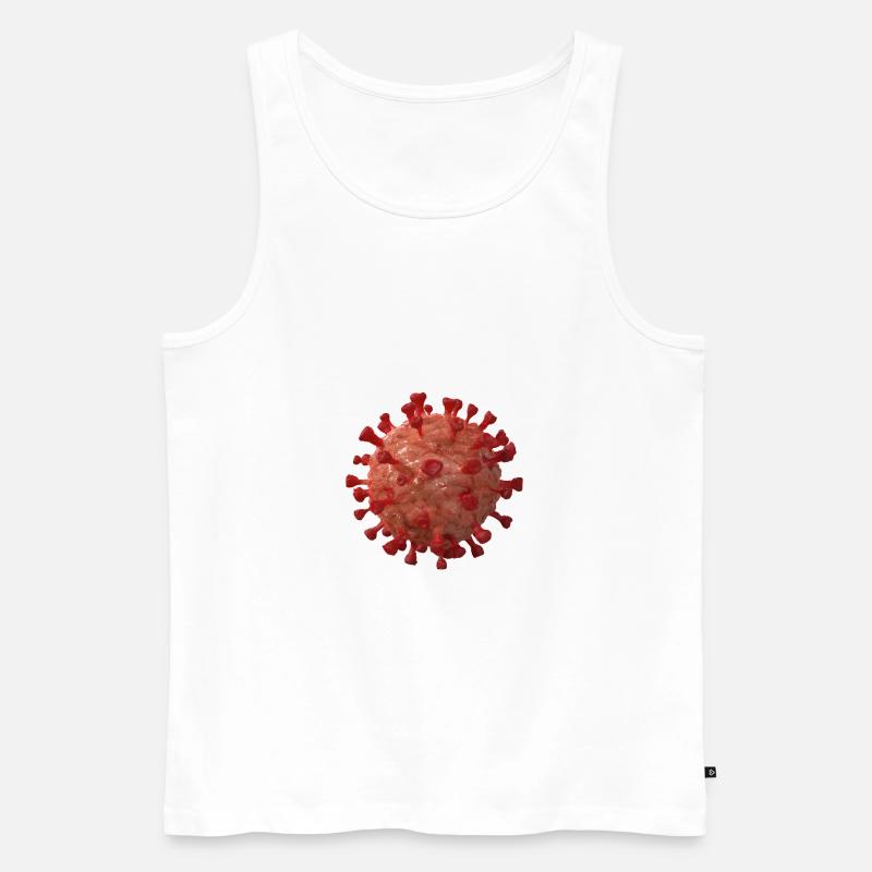 COVID 19 VirusCell - Männer Premium Bio Tank Top - Weiß
