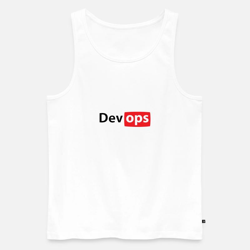 devopstube - Männer Premium Bio Tank Top - Weiß