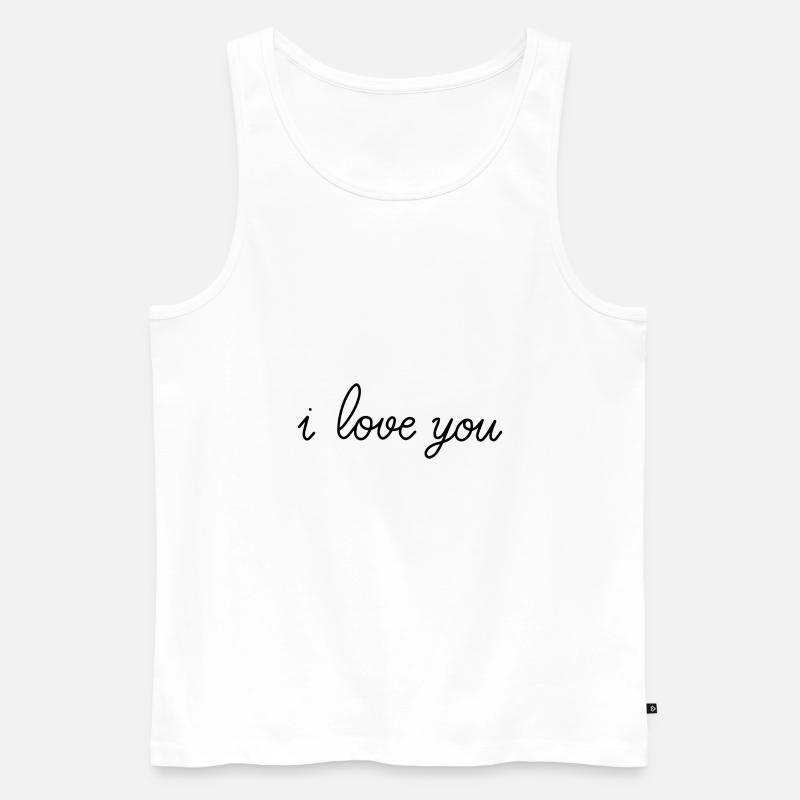 ich liebe dich - Männer Premium Bio Tank Top - Weiß