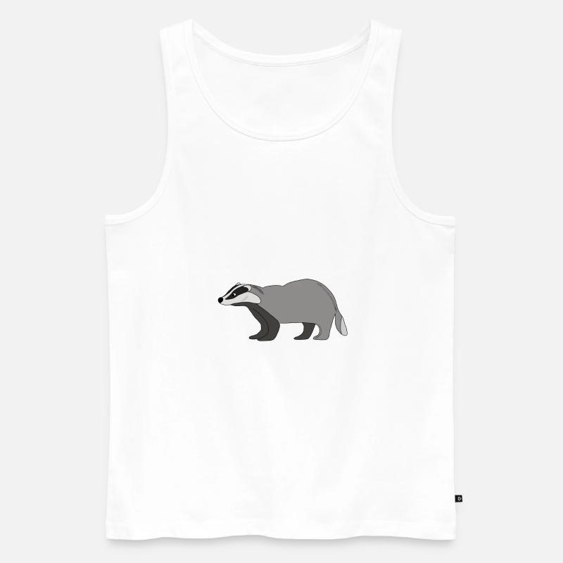 Dachs *** blanko - Männer Premium Bio Tank Top - Weiß