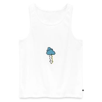 thunderstorm - Men's Premium Organic Tank Top - white - Front - AI Model Male 178 light (178cm)