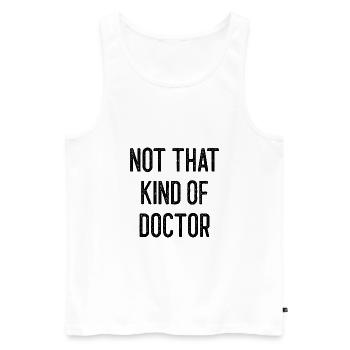 Doktor Phd Uni Student Geschenk - Männer Premium Bio Tank Top - Weiß - Vorne - AI Model Male 178 light (178cm)