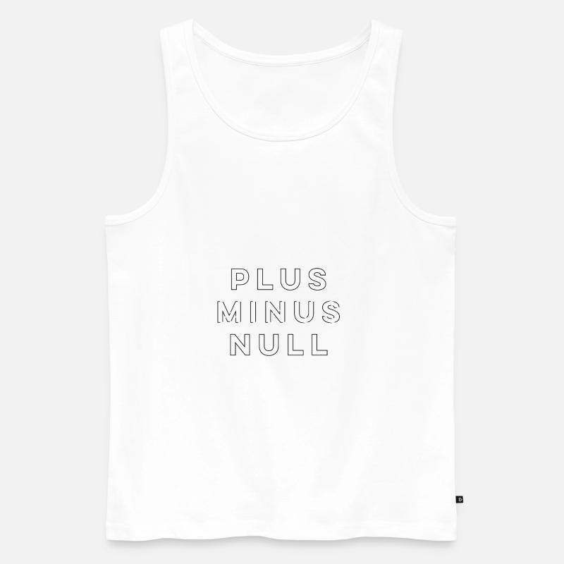 Plus Minus Null 2.0 - Männer Premium Bio Tank Top - Weiß