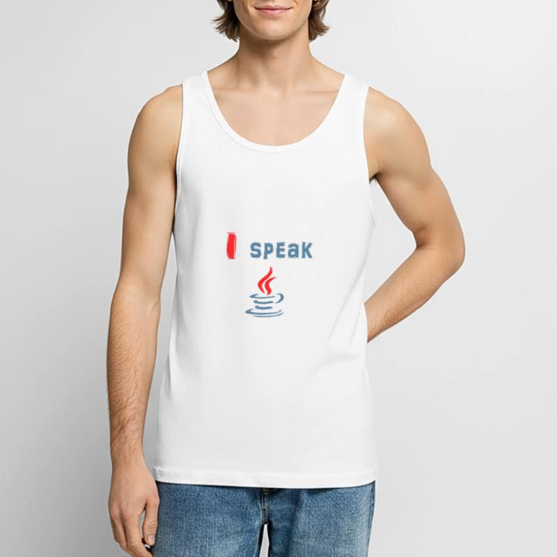 I speak Java - I speak Java Men's Premium Organic Tank Top