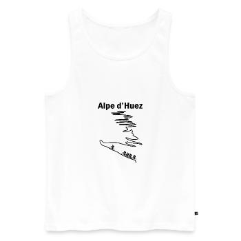 Alpe d'huez Geschenk Fahrrad Radfahrer Sport - Männer Premium Bio Tank Top - Weiß - Vorne - AI Model Male 178 light (178cm)