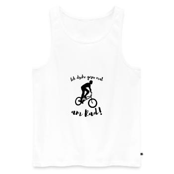 Ich drehe gerne mal am rad Geschenk Radfahrer - Männer Premium Bio Tank Top - Weiß - Vorne - Michal (187cm)