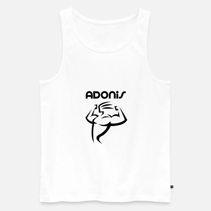 Adonis - Männer Premium Bio Tank Top - Weiß