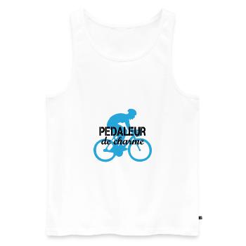 Pedaleur de charme Geschenk Fahrrad Sport - Männer Premium Bio Tank Top - Weiß - Vorne - Michal (187cm)