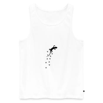 Reptile lizard gift saying - Men's Premium Organic Tank Top - white - Front - AI Model Male 178 light (178cm)