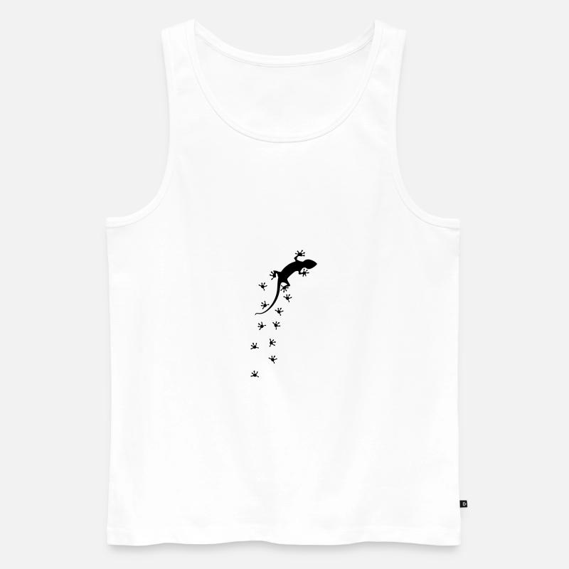 Reptilien Eidechse Geschenk Spruch - Männer Premium Bio Tank Top - Weiß