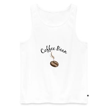 Coffee Bean - Men's Premium Organic Tank Top - white - Front - AI Model Male 178 light (178cm)