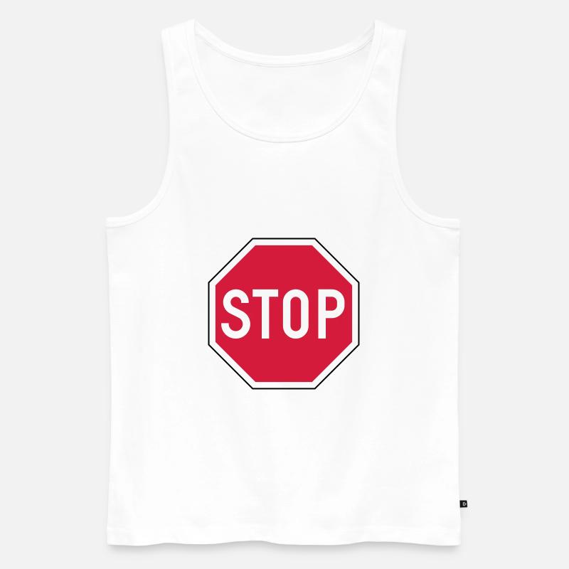 Halt - Männer Premium Bio Tank Top - Weiß