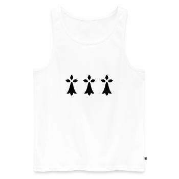 Breton ermine - Men's Premium Organic Tank Top - white - Front - AI Model Male 178 light (178cm)