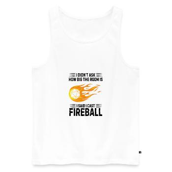 Fireball Geschenk Nerd Spruch Witz - Männer Premium Bio Tank Top - Weiß - Vorne - AI Model Male 178 light (178cm)