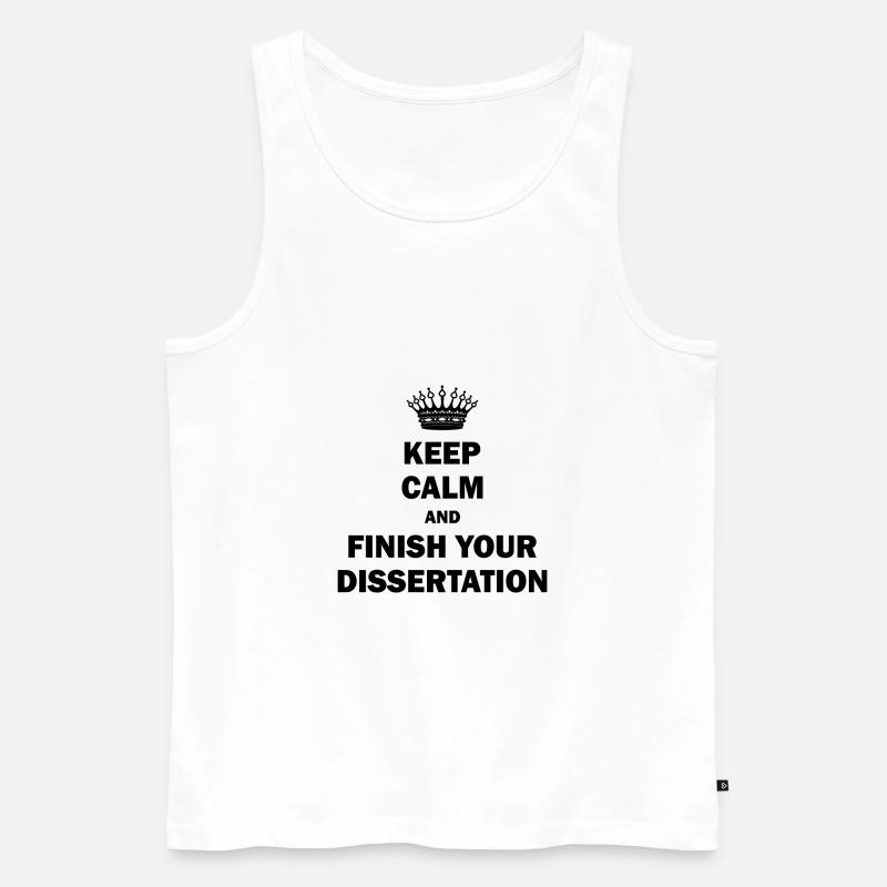 Dissertation Phd Student Geschenk - Männer Premium Bio Tank Top - Weiß