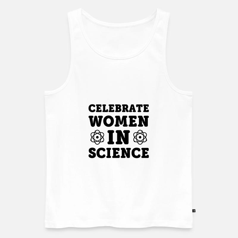 Women science Geschenk Spruch Nerd - Männer Premium Bio Tank Top - Weiß