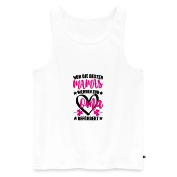 Mama Oma Spruch Baby Geburt Geschenk - Männer Premium Bio Tank Top - Weiß - Vorne - Michal (187cm)