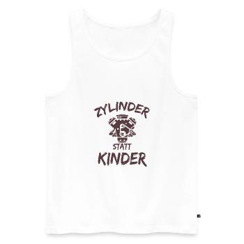 Cylinder instead of children's gift wagon mechanic - Men's Premium Organic Tank Top - white - Front - Michal (187cm)