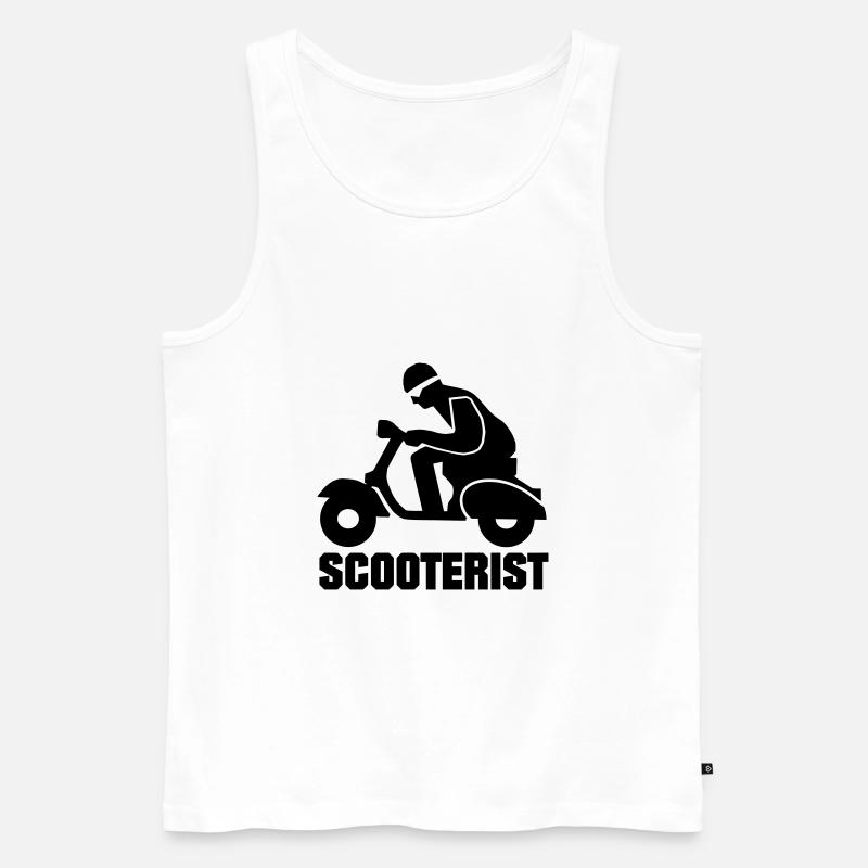 Scooterist - Männer Premium Bio Tank Top - Weiß