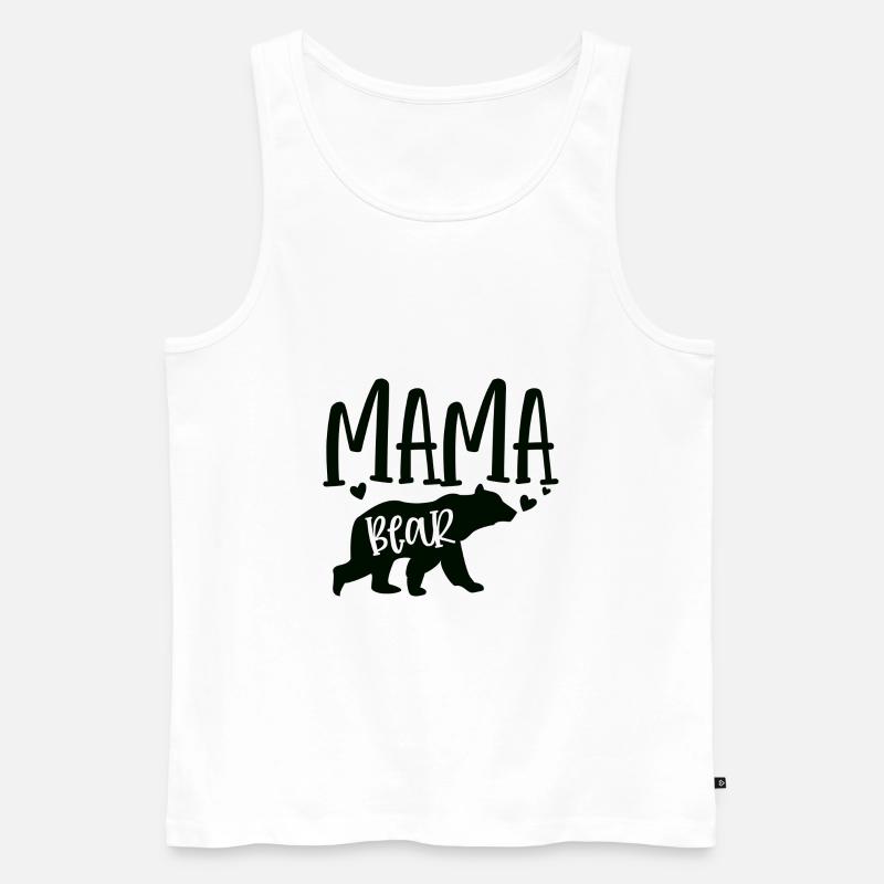 Mama Bear - Männer Premium Bio Tank Top - Weiß
