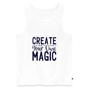 Create your own Magic - Men's Premium Organic Tank Top - white - Front - Michal (187cm)