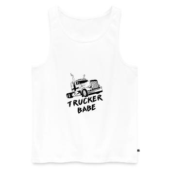 Camionneur babe camionneur cadeau - Débardeur bio Premium Homme - blanc - Devant - Michal (187cm)