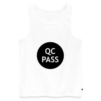 QCPass - Men's Premium Organic Tank Top - white - Front - Michal (187cm)