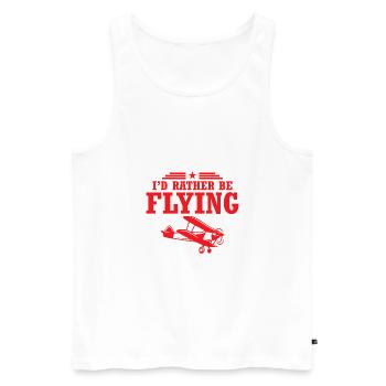 Flying Pilot aviation cadeau avion - Débardeur bio Premium Homme - blanc - Devant - Michal (187cm)