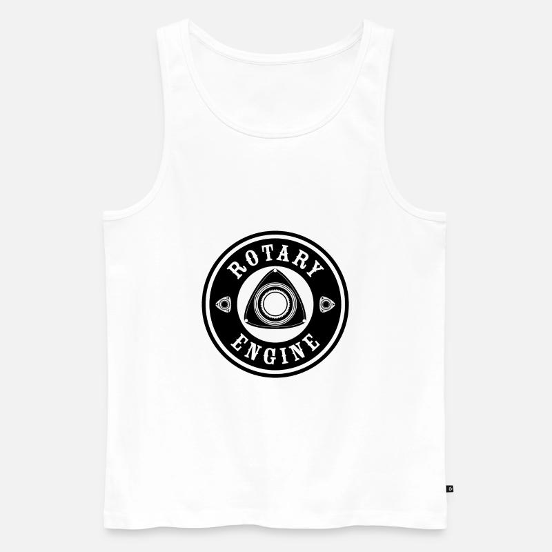 Rotary Engine - Schwarz - Männer Premium Bio Tank Top - Weiß