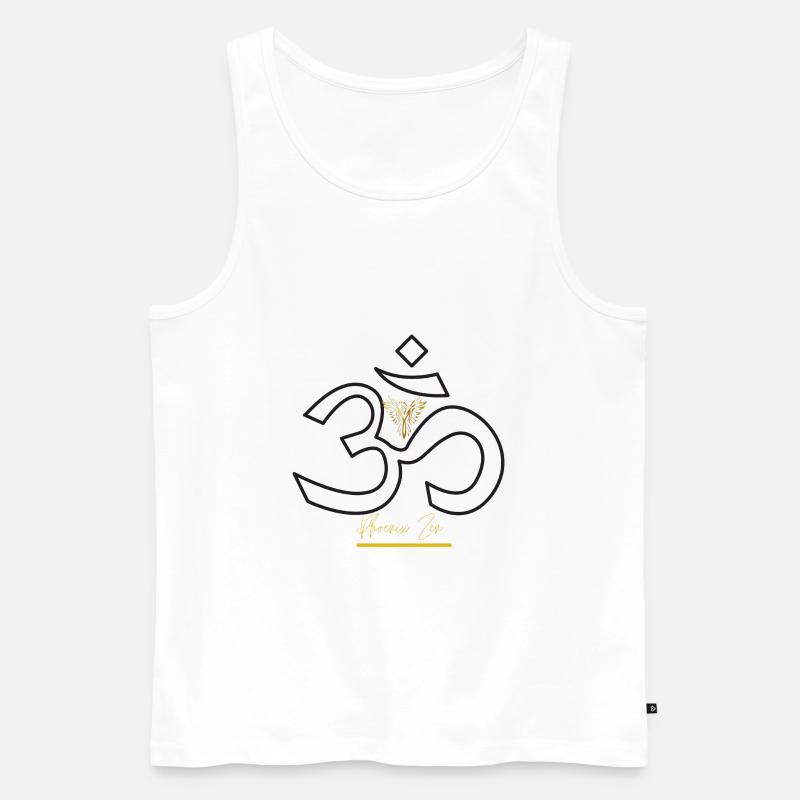 Phoenix Zen Gold - Männer Premium Bio Tank Top - Weiß