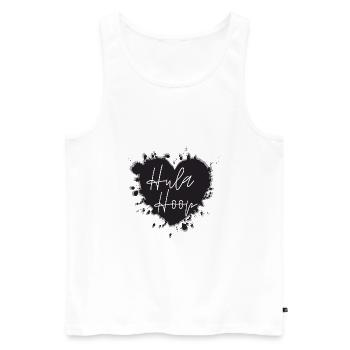 Hula Heart Hoop - Men's Premium Organic Tank Top - white - Front - AI Model Male 178 light (178cm)