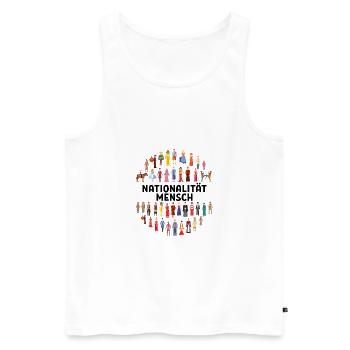 Nationalität mensch Rassismus Menschenrechte - Männer Premium Bio Tank Top - Weiß - Vorne - Michal (187cm)