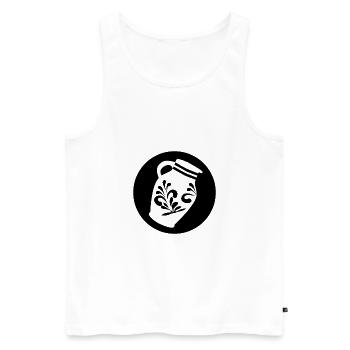 Apfelwein Äppelwoi Geschenk Hessisch Hessen - Männer Premium Bio Tank Top - Weiß - Vorne - Michal (187cm)