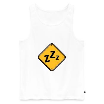 Caution snoring shield - Men's Premium Organic Tank Top - white - Front - AI Model Male 178 light (178cm)