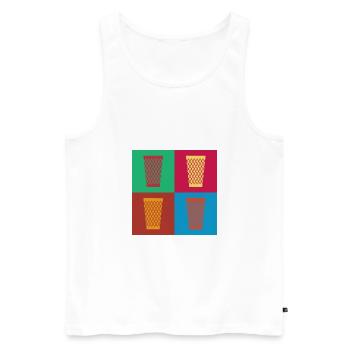 Hessen Hessisch Geschenk Babbel Apfelwein Appelwoi - Männer Premium Bio Tank Top - Weiß - Vorne - AI Model Male 178 light (178cm)