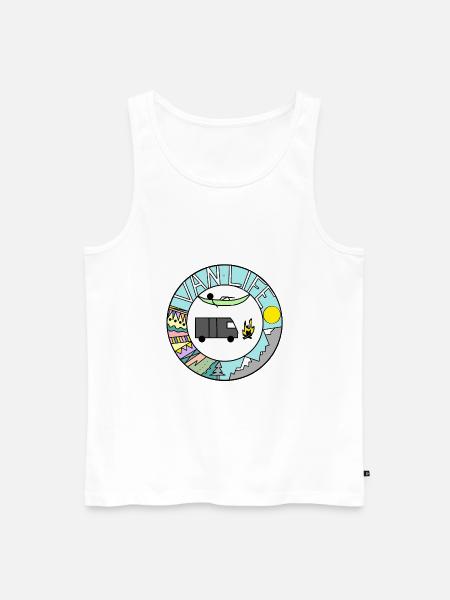 VAN LIFE VANLIFER NOMADS - Men's Premium Organic Tank Top - white